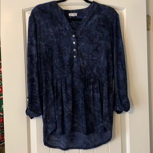 Textured 3/4 Sleeve Blouse